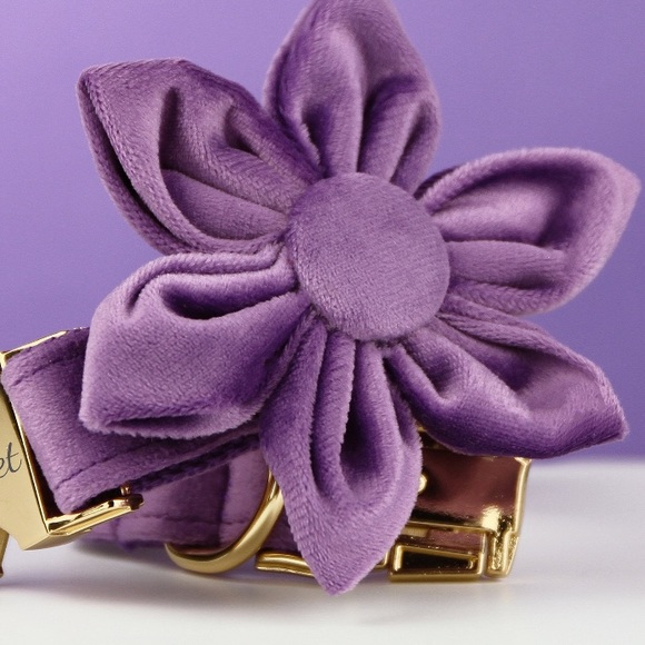 🐾🌸2 Velvet Flower Collar Bows for $16🌸🐾 🆕 - Picture 3 of 5